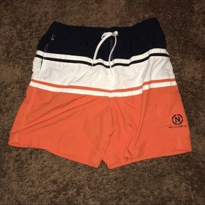 Rare Nautica Jeans Co Mesh Lined Swim Trunks Large